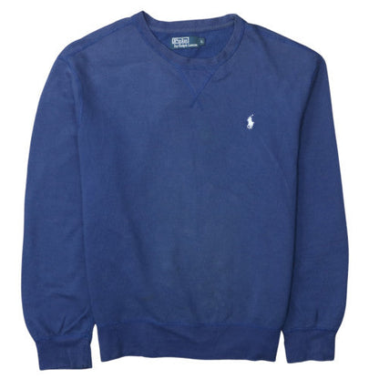 Ralph Lauren Men's Blue Long Sleeve Polo Crew Neck Sweatshirt L