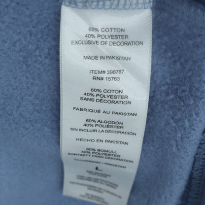 Champion Men's Blue Pullover Hoodie L Fleece Logo Sportswear