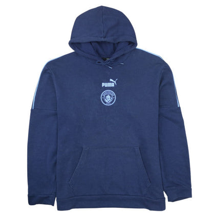 Puma Men Blue 2XL Pullover Hoodie Manchester City Graphic