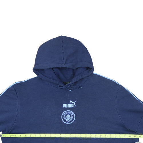 Puma Men Blue 2XL Pullover Hoodie Manchester City Graphic