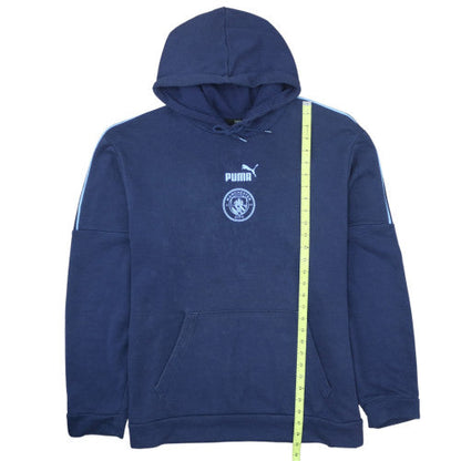 Puma Men Blue 2XL Pullover Hoodie Manchester City Graphic