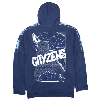 Puma Men Blue 2XL Pullover Hoodie Manchester City Graphic