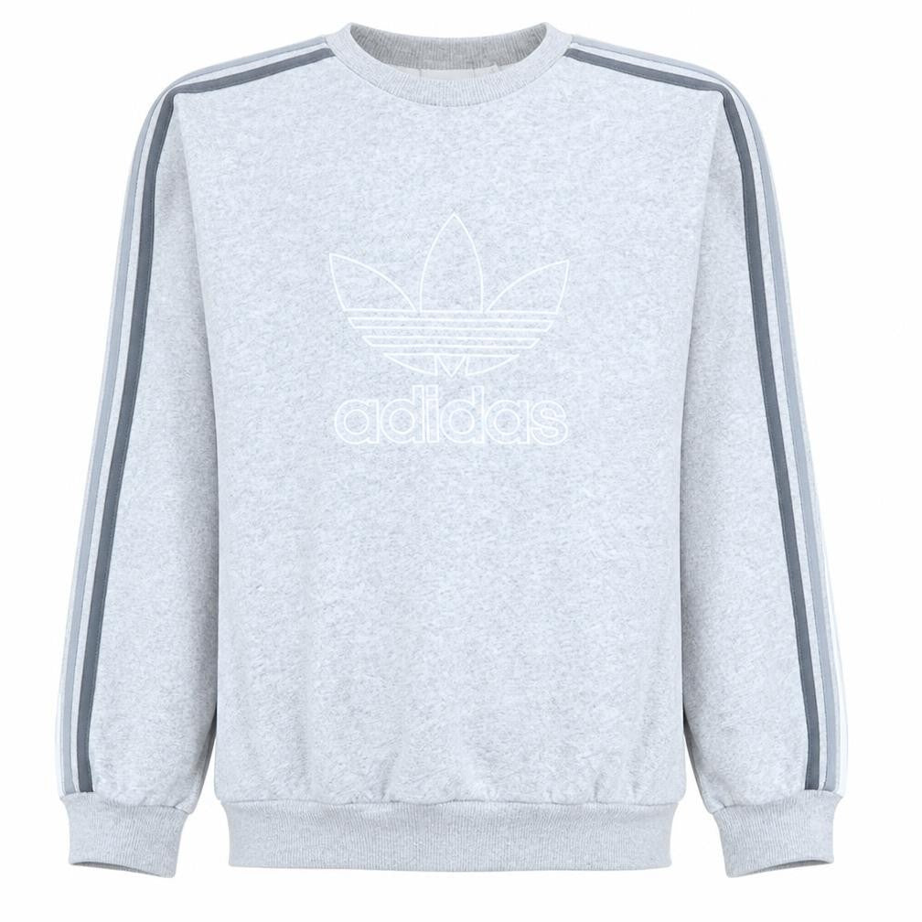 Adidas Men's Grey Crew Neck Pullover Sweatshirt Size M