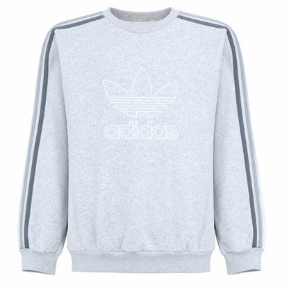 Adidas Men's Grey Crew Neck Pullover Sweatshirt Size M