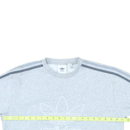 Adidas Men's Grey Crew Neck Pullover Sweatshirt Size M
