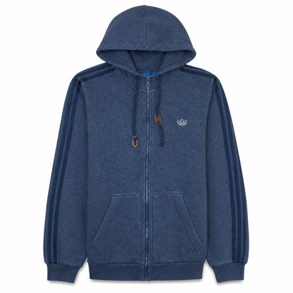 Adidas Men's Blue Full Zip Hoodie Medium Sports Fleece