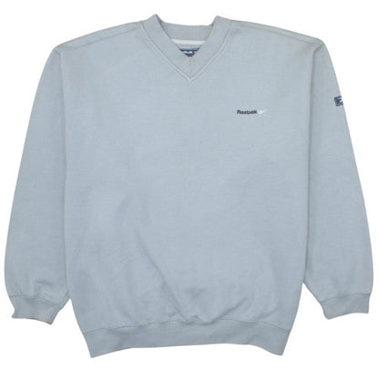 Reebok Mens Grey V-Neck Pullover Sweatshirt Size M