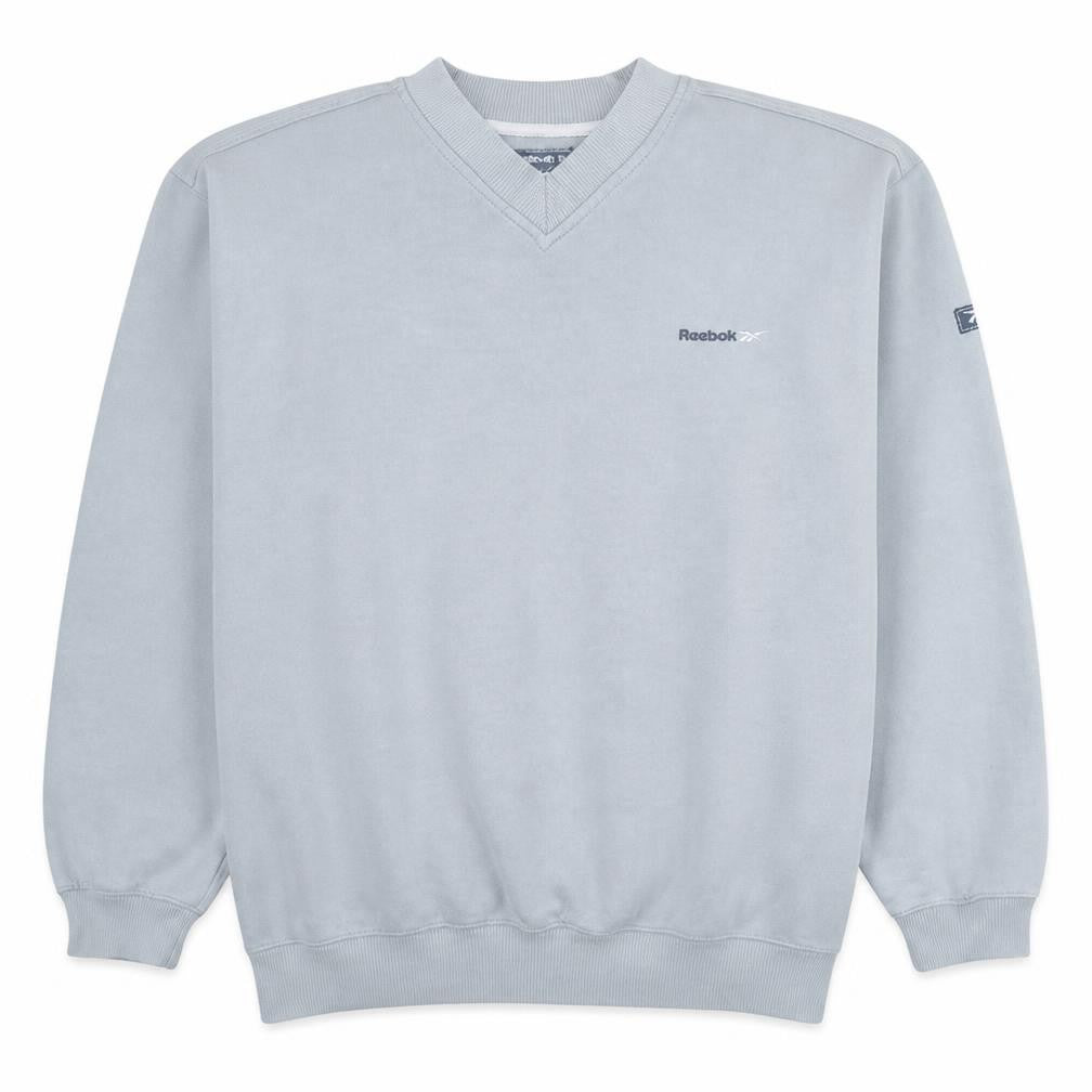 Reebok Mens Grey V-Neck Pullover Sweatshirt Size M