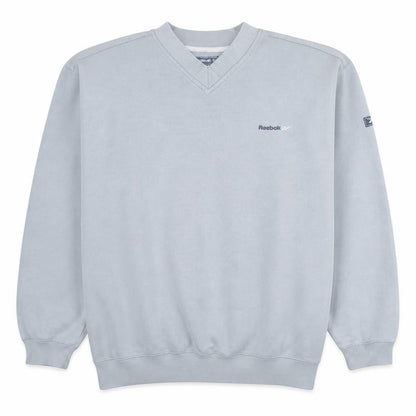 Reebok Mens Grey V-Neck Pullover Sweatshirt Size M