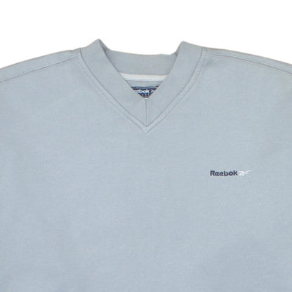 Reebok Mens Grey V-Neck Pullover Sweatshirt Size M