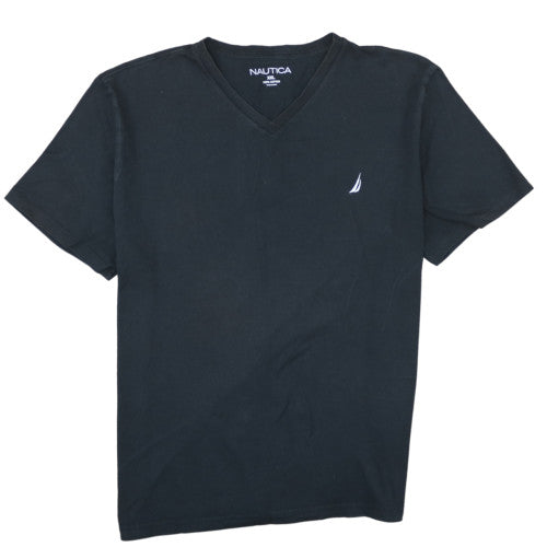 Nautica Men's Black 2XL V-Neck Cotton T-Shirt