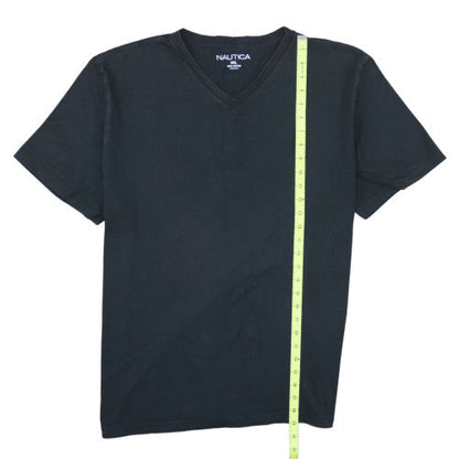 Nautica Men's Black 2XL V-Neck Cotton T-Shirt