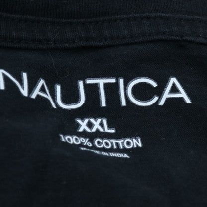 Nautica Men's Black 2XL V-Neck Cotton T-Shirt