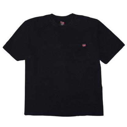 Wrangler Men's Black 4XL Pocket Crew Neck Cotton T-Shirt