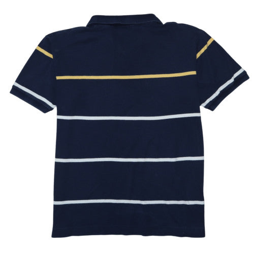 Nautica Men's Blue Striped Cotton Polo Shirt XL Regular Fit