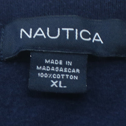 Nautica Men's Blue Striped Cotton Polo Shirt XL Regular Fit