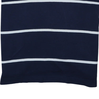 Nautica Men's Blue Striped Cotton Polo Shirt XL Regular Fit