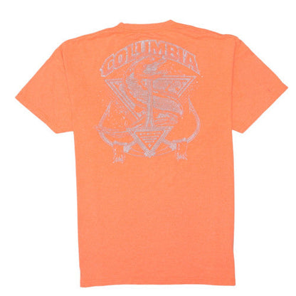 Columbia Men's Orange Short Sleeve Graphic Outdoor T-Shirt M