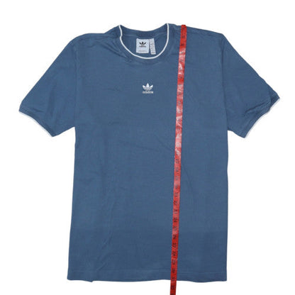 Adidas Men's Blue 3XL Short Sleeve Cotton Crew Neck T-Shirt
