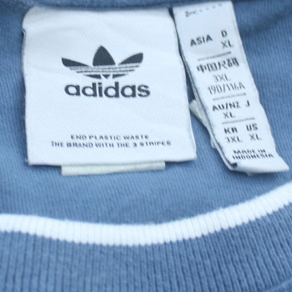 Adidas Men's Blue 3XL Short Sleeve Cotton Crew Neck T-Shirt