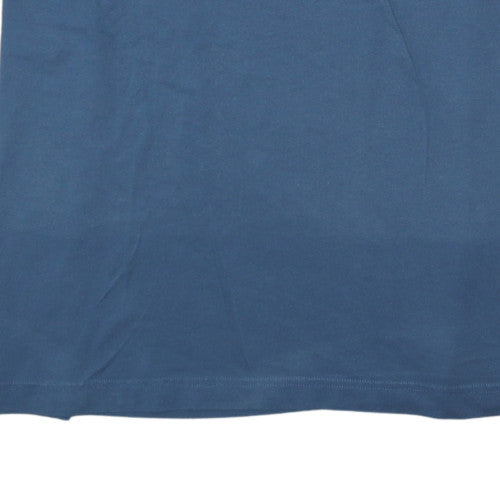 Adidas Men's Blue 3XL Short Sleeve Cotton Crew Neck T-Shirt