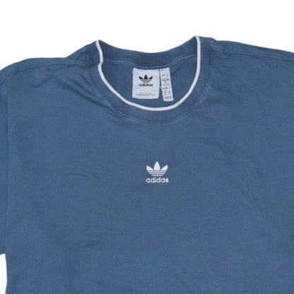 Adidas Men's Blue 3XL Short Sleeve Cotton Crew Neck T-Shirt