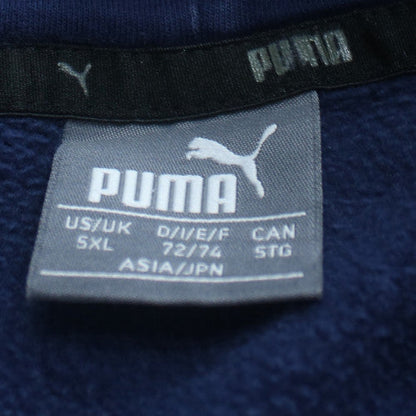 Puma Men's Blue 5XL Pullover Hoodie Sweatshirt Fleece Regular Fit