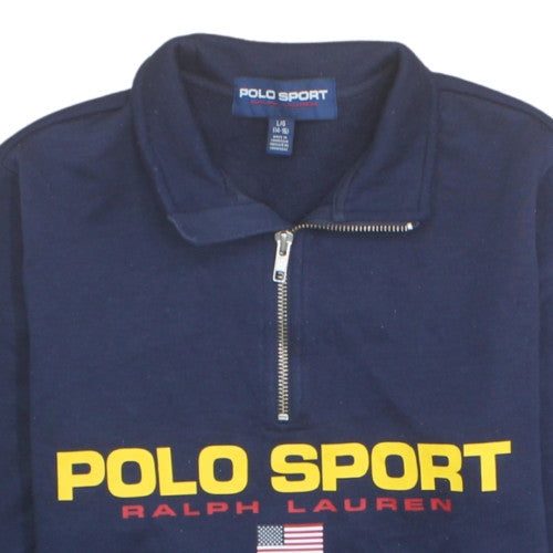 Ralph Lauren Polo Sport Boys Navy 1/4 Zip Sweatshirt Size 14-16 Years