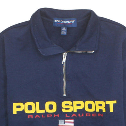 Ralph Lauren Polo Sport Boys Navy 1/4 Zip Sweatshirt Size 14-16 Years