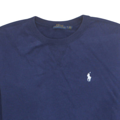 Polo Ralph Lauren Women's Navy Blue Cotton Pullover Sweatshirt M