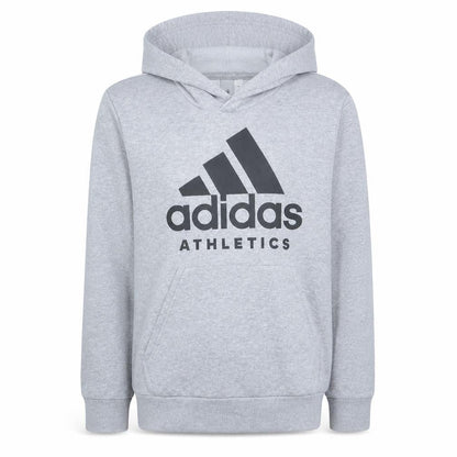 Adidas Mens Grey Hoodie Athletics Pullover Sweatshirt Size M