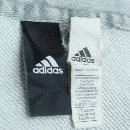 Adidas Mens Grey Hoodie Athletics Pullover Sweatshirt Size M