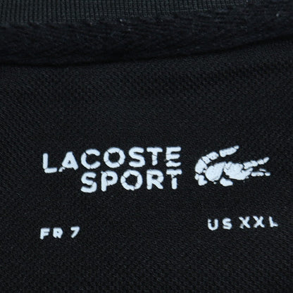 Lacoste Men's Black White 2XL Crew Neck Pullover Sweatshirt