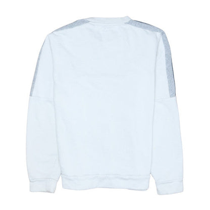 Adidas Men White Crew Neck Long Sleeve Pullover Sweatshirt Size L