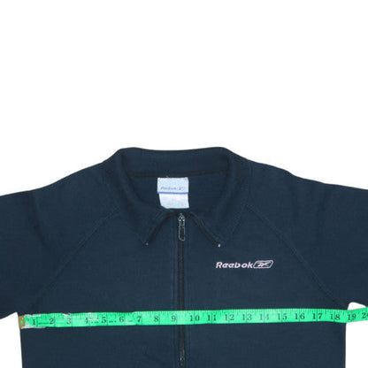 Reebok Women Navy Full Zip Sweatshirt Size M Classic Sportswear