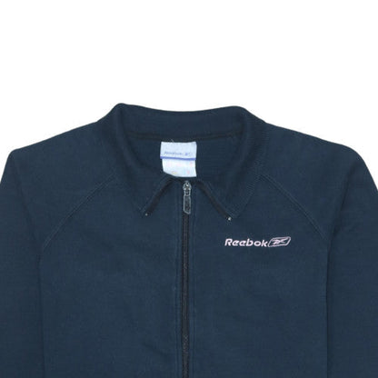 Reebok Women Navy Full Zip Sweatshirt Size M Classic Sportswear