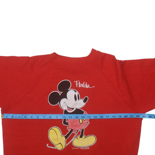 Velva Sheen Womens Red Mickey Mouse Pullover Sweatshirt Size L