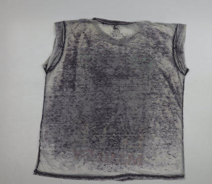 Zion Rootswear Women's Grey Bob Marley Sleeveless Graphic T-Shirt Size 16
