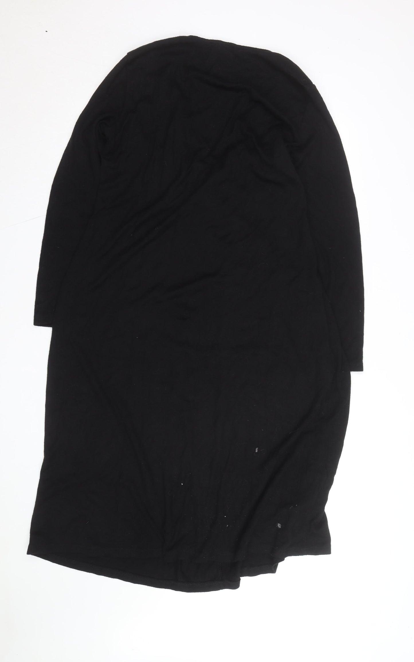 MNG Women's Black Plus Size 2XL Knit Bodycon V-Neck Long Sleeve Dress