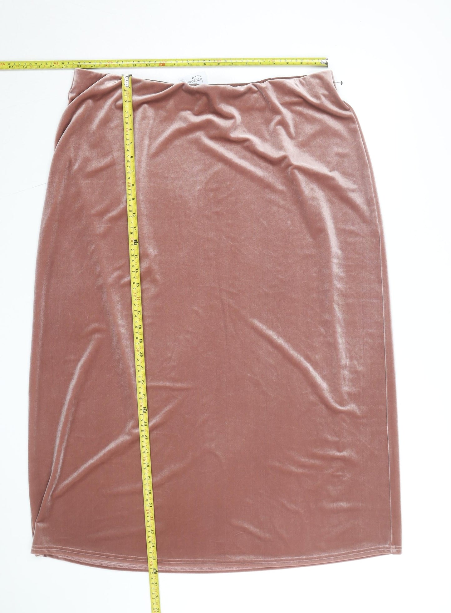 Next Women Pink Velvet Midi Pencil Skirt Size 20