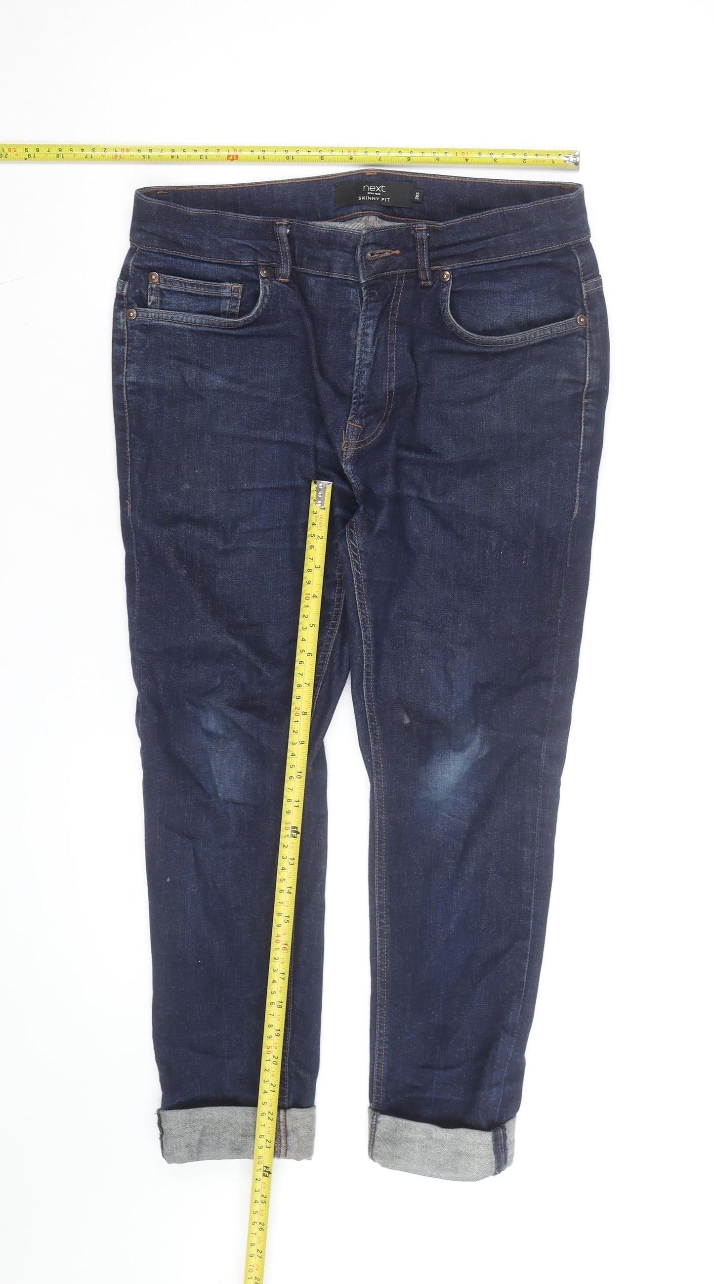 Next Women Blue Skinny Fit Jeans Size 14 Regular Denim