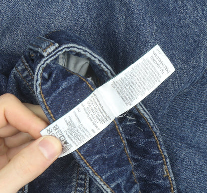 Marks and Spencer Women's Blue Wide-Leg High-Rise Jeans Size 12