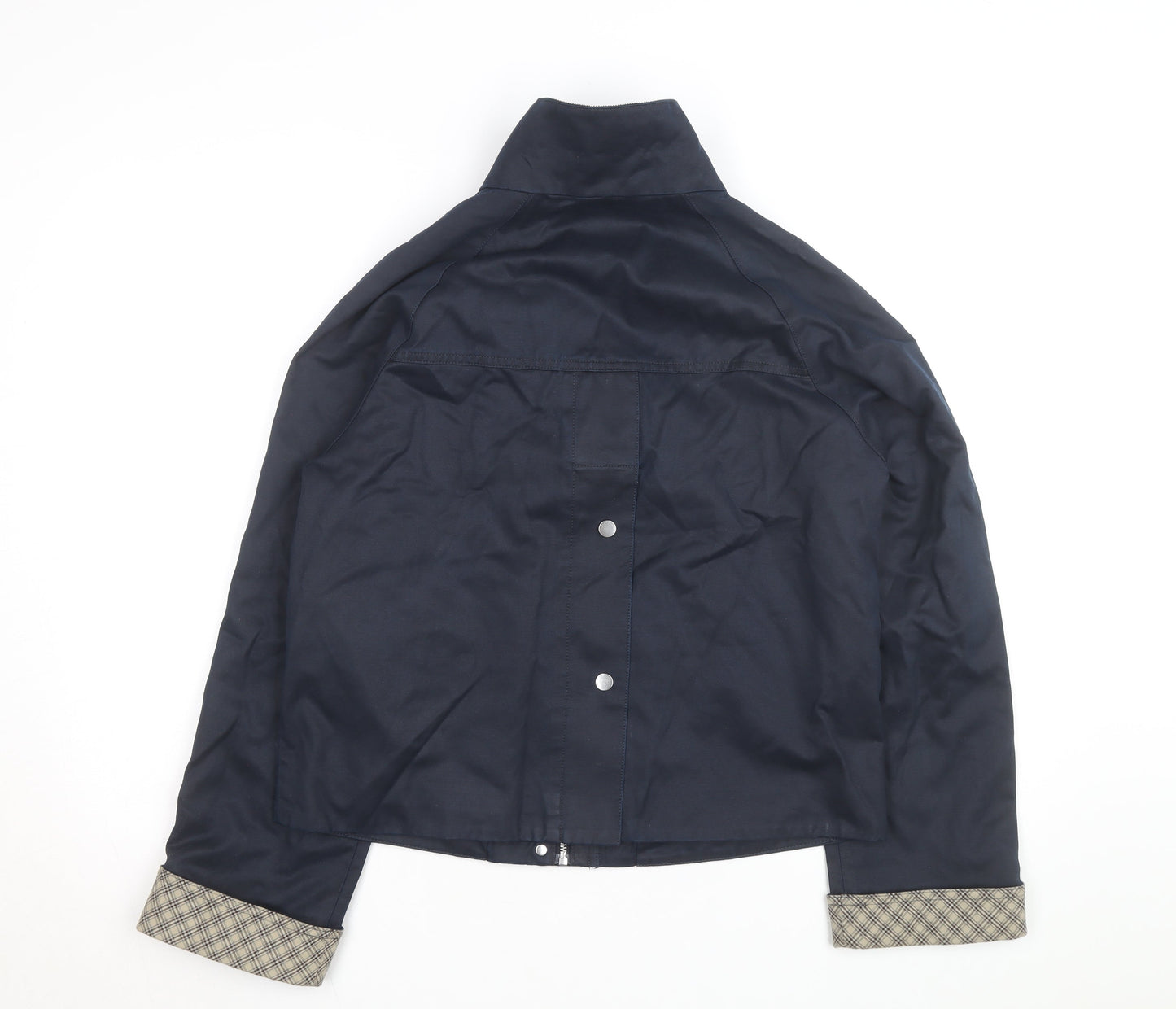 Marks and Spencer Womens Blue Cotton Blend Casual Jacket S
