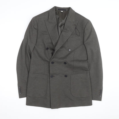 Marks and Spencer Men's Green Wool Blend Regular Fit Blazer 38R