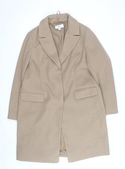 Marks and Spencer Women’s Beige Wool Blend Long Overcoat Size 16