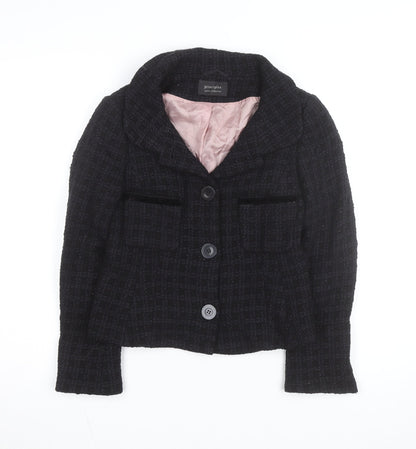 Principles Women’s Black Wool Blend Petite Blazer Jacket Size 10