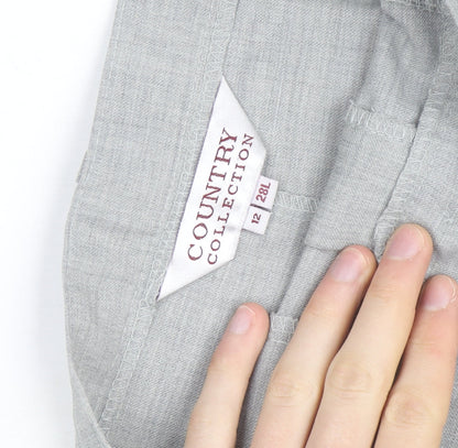 Country Collection Women's Grey Straight Leg Dress Pants Size 12 Regular