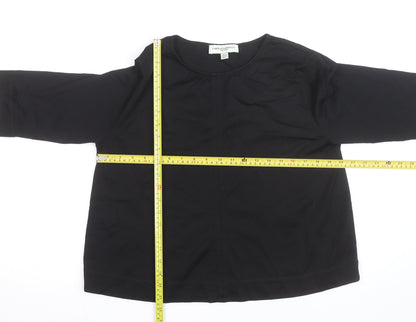 Carolyn Donnelly The Edit Women's Black Cotton Blouse UK 12 Relaxed Fit
