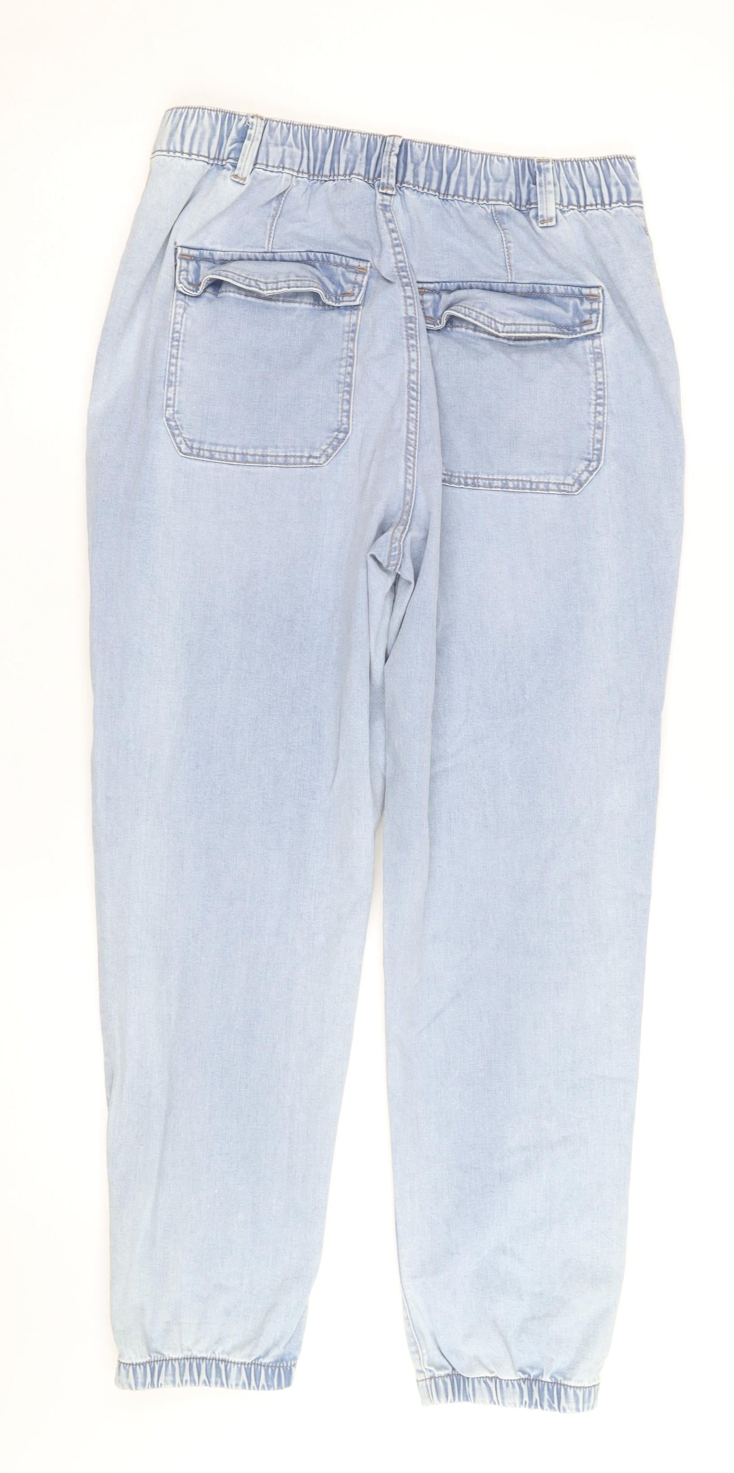 Marks and Spencer Women’s Light Blue High Rise Cropped Jeans Size 12