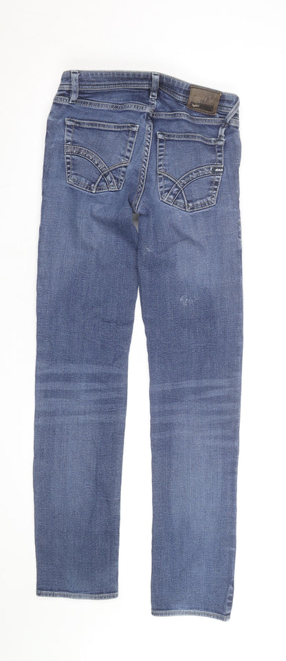 GAS Women's Blue Straight Slim Fit Stretch Denim Jeans Size 10